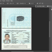 Timor-Leste passport template in PSD format