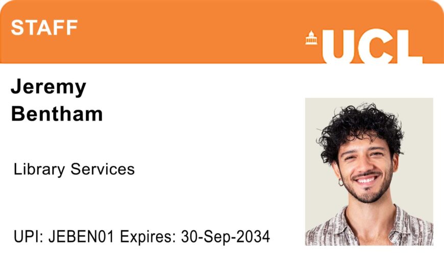 University College London Student ID Card PSD Template