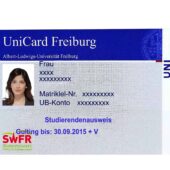 University Of Freiburg Student ID Card PSD Template