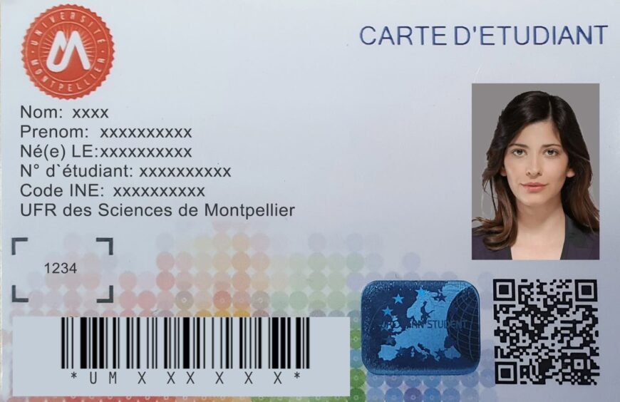Create Universite De Montpellier Student ID Card PSD Template