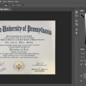 Indiana University Of Pennsylvania Certificate PSD Template