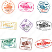 International Passport Stamps PSD Vector Pack 2025 (Version3)