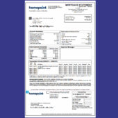 Italy Home Point Financial Mortgage Statement Template in word and pdf format