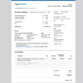 United States Amazon Business Invoice Template in word and pdf format
