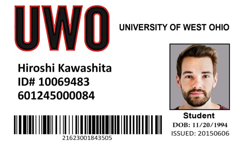 Uwo Student ID Card PSD Template
