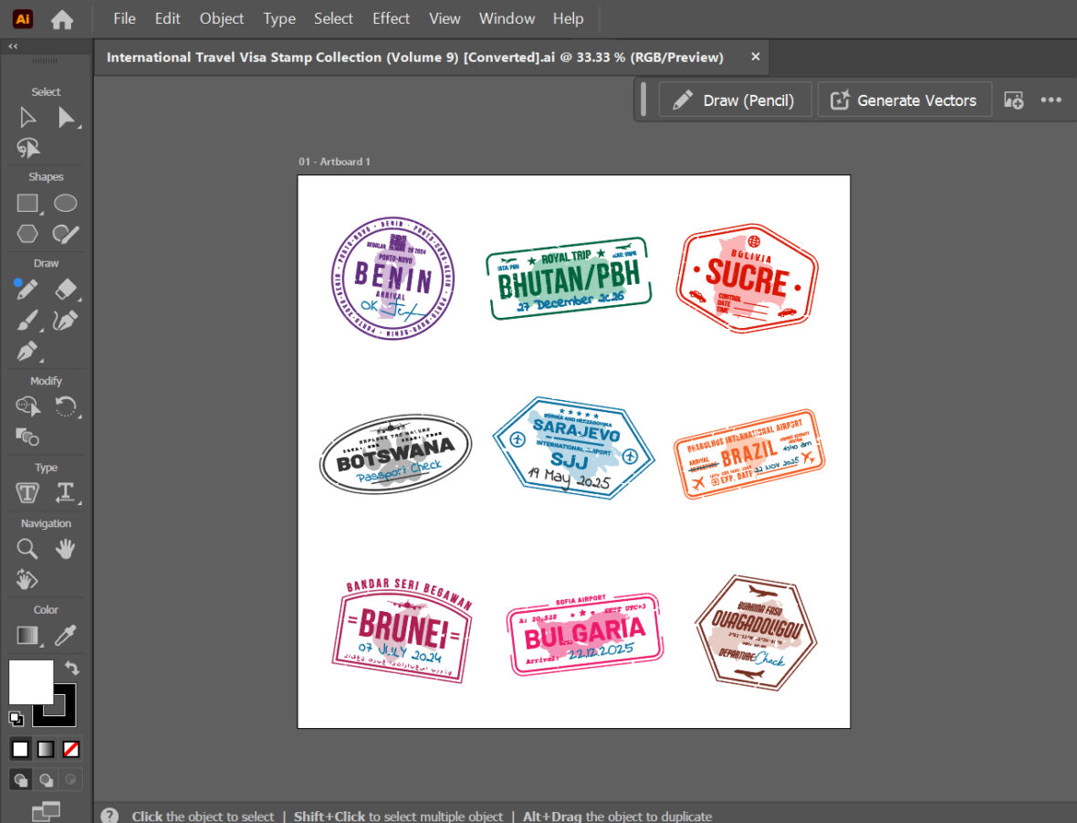 International Travel Visa Stamp Collection (Volume 9)