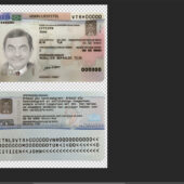 Netherlands Residence Permit Card PSD Template