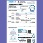 🇦🇷 Argentina DIRECTV Service Invoice Template in word and pdf format