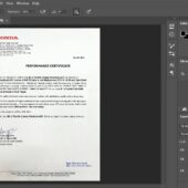 Fake Honda Experience Certificate PSD Template
