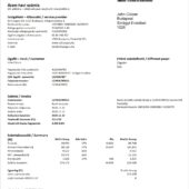 Hungary E2 Utility Bill Word And PDF Template