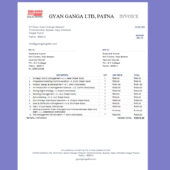 India Gyan Ganga Ltd Invoice Template in word and pdf format