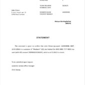 Malaysia Maybank Bank Reference Letter Template