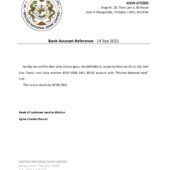 Bhutan National Bank Reference Letter Template