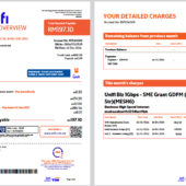 Malaysia Unifi TM Technology Services Invoice Template in word and pdf format