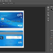 USA Citibank Visa Platinum  Card PSD Template
