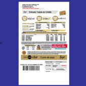 Colombia Tuya S.A. Credit Card Statement Template in Word and PDF Format