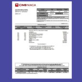 Indonesia CIMB Niaga Bank Statement Template
