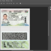 Namibia driving license Photoshop template