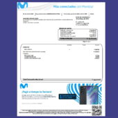 Colombia Movistar Bill Template in word and pdf format