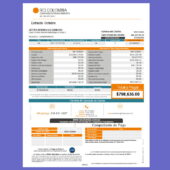 Colombia RCI Credit Extract in Word and PDF Format