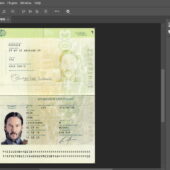 Cote D’Ivoire passport PSD template