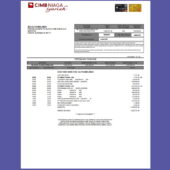 Indonesia CIBIM Niaga Credit Card Statement Template