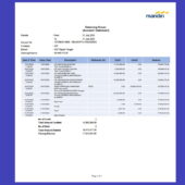 IndonesiaBank of Indonesia (Rekening Koran) Statement Template in word and pdf format