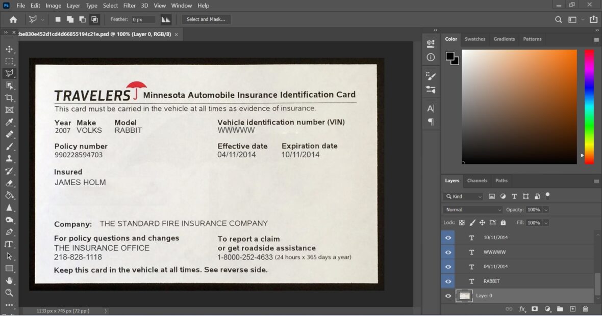 MINNESOTA Automobile Insurance Car Insurance PSD Template