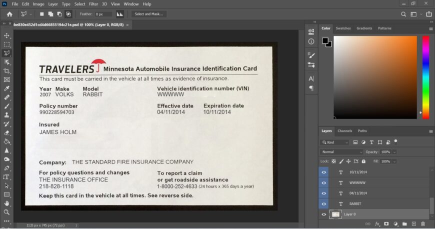 MINNESOTA Automobile Insurance Car Insurance PSD Template