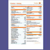 Swedbank Bank Services Invoice Template in word and pdf format