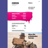 Sweden Comviq Billing Statement Template in word and pdf format