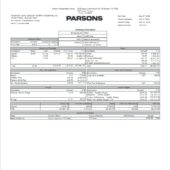 USA Parsons Transportation Group Paystub Word And PDF Template