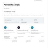 USA Uber Paystub Word And PDF Template (2 Pages)