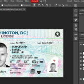 Washington D.C. Driving license PSD Template New2026
