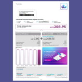 Wireless bill Utility Bill Template in word and pdf format