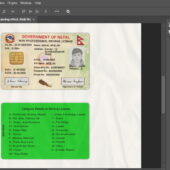 Nepal Driving License PSD Template