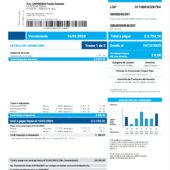 Argentina AySA Water and Sanitation Bill Word And PDF Template (2 Pages)