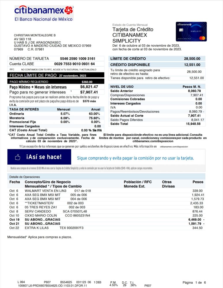Argentina MetroGAS Utility Bill Word And PDF Template 6 Pages