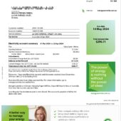 Australia EnergyAustralia Electricity Bill Word And PDF Template