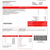 Chile Claro Mobile And Telecommunications Bill Word And PDF Template (2 Pages)