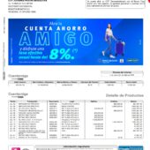 Colombia Banco Caja Social Account Statement Word And PDF Template