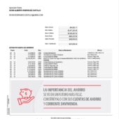 Colombia Davivienda Bank Statement Word and PDF Template (3 Pages)
