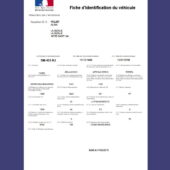 France Car Title template in Word and PDF format
