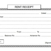INDIA Rent Receipt template in Word and PDF format