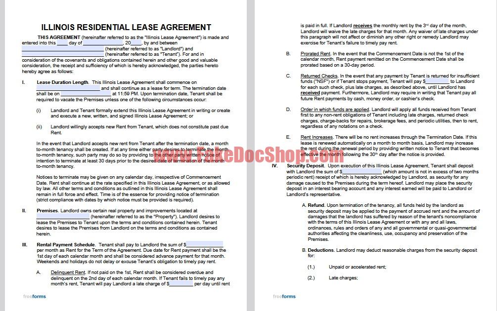Illinois Residential Lease Agreement Template