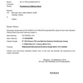 Indonesia Bank Jabar Banten Financial Request Letter Word And PDF Template (3 Pages)