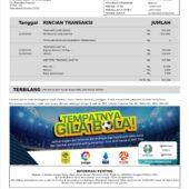 Indonesia MNC Kabel Mediacom Internet Bill Word And PDF Template (2 Pages)