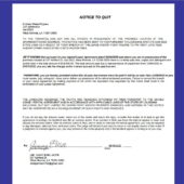 Louisiana Eviction Notice Template