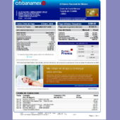 Mexico Citibanamex Credit Card Statement Template