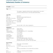 Netherlands KVK Business Register Extract Word and PDF Template (5 Pages)